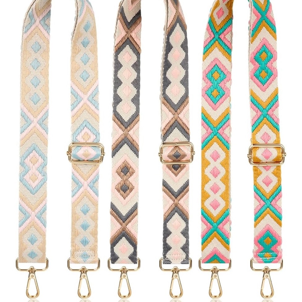 Colorful Patterned Crossbody Bag Straps